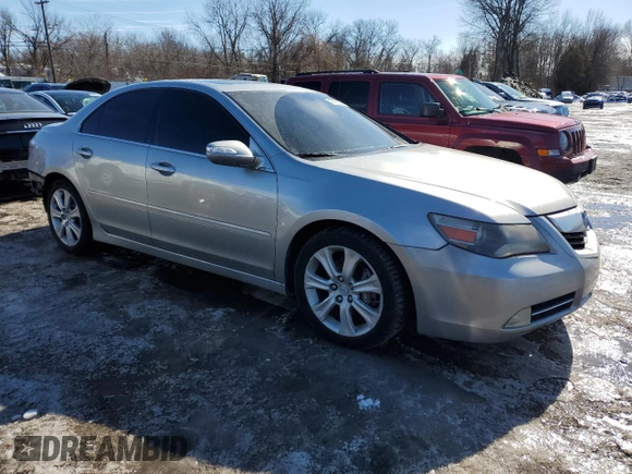 2009 Acura RL Tech Pkg with VIN JH4KB26659C002380, listed as a Copart auction lot 45475645 with 222,875 mi miles and Salvage Title. Bid and sale history available at carsss.com. Image 4.