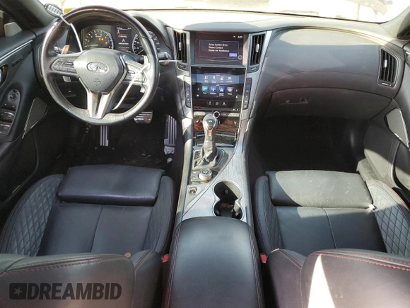 2019 Infiniti Q50 RED SPORT 400 with VIN JN1FV7APXKM761004, listed as a Copart auction lot 80199764 with 88,593 mi miles and Salvage Title. Bid and sale history available at carsss.com. Image 8.