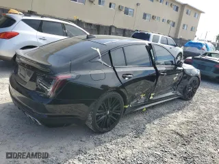 2022 Cadillac CT5 V-Series with VIN 1G6DR5RW7N0128080, listed as a Copart auction lot 70017984 with 17,384 mi miles and Salvage Title. Bid and sale history available at carsss.com. Image 3.