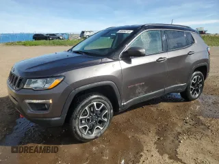 2021 Jeep Compass Trailhawk with VIN 3C4NJDDB7MT533137, listed as a Copart auction lot 56938215 with 92,507 mi miles and Salvage title. Bid and sale history available at DreamBid. Image 1.