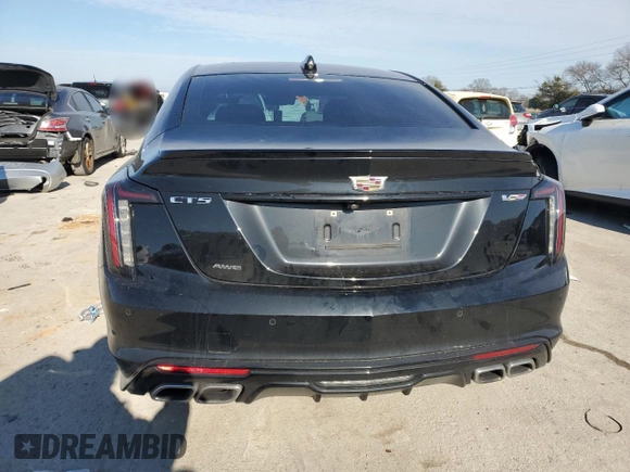 2020 Cadillac CT5 V-Series with VIN 1G6DV5RW8L0150419, listed as a Copart auction lot 87421384 with 58,743 mi miles and Salvage Title. Bid and sale history available at carsss.com. Image 6.