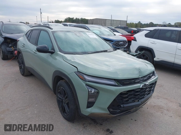 2025 Chevrolet Trax ACTIV with VIN KL77LKEP9SC009947, listed as a IAAI auction lot 41269360 with Not Provided miles. Bid and sale history available at carsss.com. Image 1.
