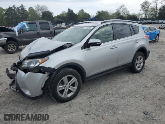 2013 Toyota RAV4 XLE with VIN JTMRFREV3DD042286, listed as a Copart auction lot 53102925 with 90,367 mi miles and Salvage Title. Bid and sale history available at carsss.com. Image 1.