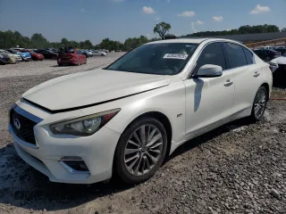 2018 Infiniti Q50 Luxe with VIN JN1EV7AP9JM358433, listed as a Copart auction lot 62032925 with 108,114 mi miles and Salvage title. Bid and sale history available at DreamBid. Image 1.