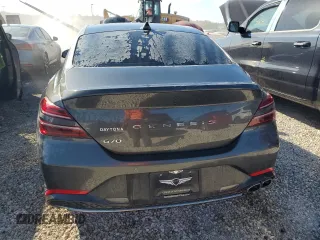 2023 Genesis G70 2.0T with VIN KMTG34TA4PU104352, listed as a Copart auction lot 76000484 with 27,548 mi miles and Salvage Title. Bid and sale history available at DreamBid. Image 6.