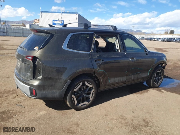 2024 Kia Telluride S with VIN 5XYP6DGC8RG482034, listed as a Copart auction lot 45241775 with 21,535 mi miles and Salvage Title. Bid and sale history available at carsss.com. Image 3.
