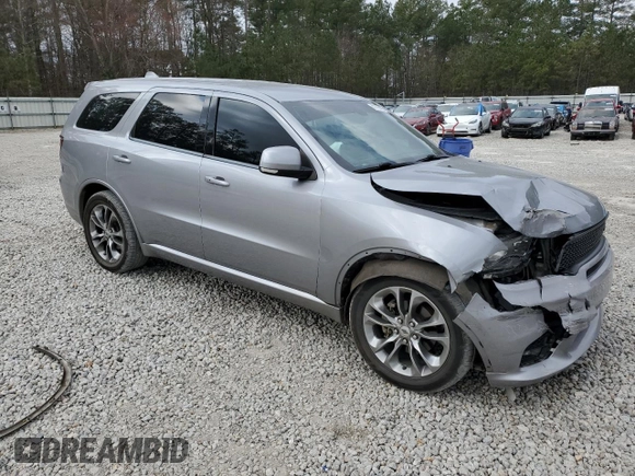 2019 Dodge Durango GT Plus with VIN 1C4RDHDG0KC721180, listed as a Copart auction lot 47705185 with 90,305 mi miles and Salvage Title. Bid and sale history available at carsss.com. Image 4.