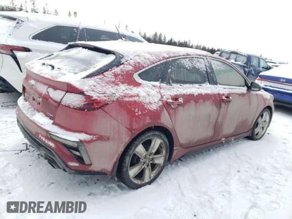 2020 Kia Forte GT with VIN KNAF45A73L5061144, listed as a Copart auction lot 42035535 with 71,499 mi miles and Salvage Title. Bid and sale history available at carsss.com. Image 3.