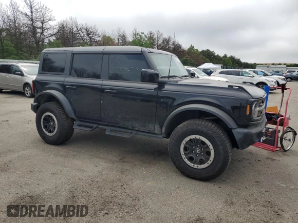 2023 Ford Bronco with VIN 1FMDE5DH0PLB09207, listed as a Copart auction lot 51827984 with 19,766 mi miles and Salvage Title. Bid and sale history available at carsss.com. Image 4.