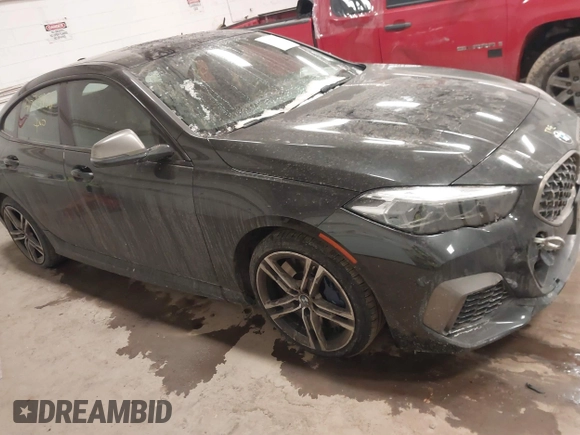 2020 BMW 2 Series M235i xDrive with VIN WBA13AL03L7F62256, listed as a IAAI auction lot 41075958 with 4,500 mi miles. Bid and sale history available at carsss.com. Image 1.