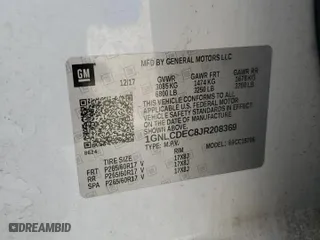2018 Chevrolet Tahoe Commercial with VIN 1GNLCDEC8JR208369, listed as a Copart auction lot 47094255 with 0 mi miles and Salvage Title. Bid and sale history available at carsss.com. Image 13.