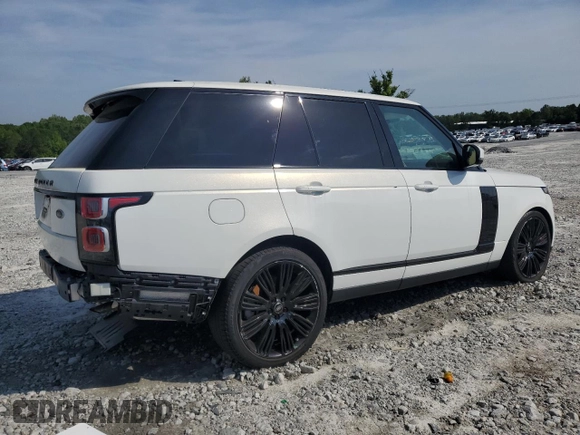 2020 Land Rover Range Rover HSE with VIN SALGS2RU7LA574256, listed as a Copart auction lot 54855955 with 43,429 mi miles and Salvage title. Bid and sale history available at DreamBid. Image 3.