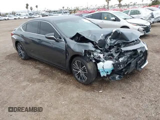 2025 Lexus ES 300h with VIN 58ADA1C10SU057257, listed as a IAAI auction lot 42192136 with 8,030 mi miles and . Bid and sale history available at DreamBid. Image 1.
