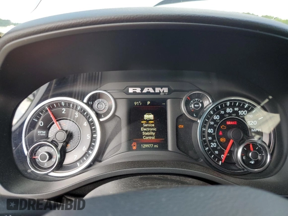 2020 Ram 1500 Big Horn with VIN 1C6RREFG6LN289012, listed as a Copart auction lot 61009815 with 129,977 mi miles and Salvage title. Bid and sale history available at DreamBid. Image 9.