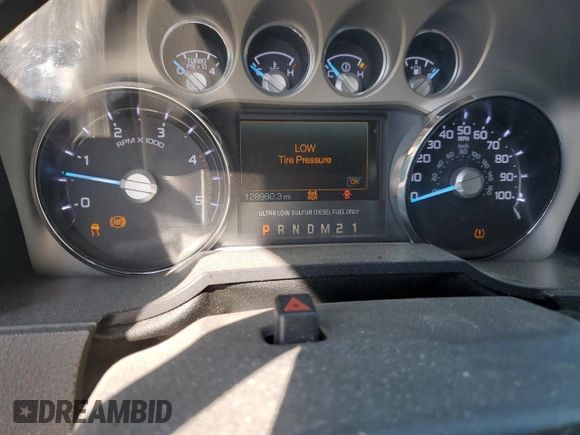 2012 Ford F-350 XL with VIN 1FT8W3BT5CEA88061, listed as a Copart auction lot 62383045 with 128,980 mi miles and Salvage title. Bid and sale history available at DreamBid. Image 9.