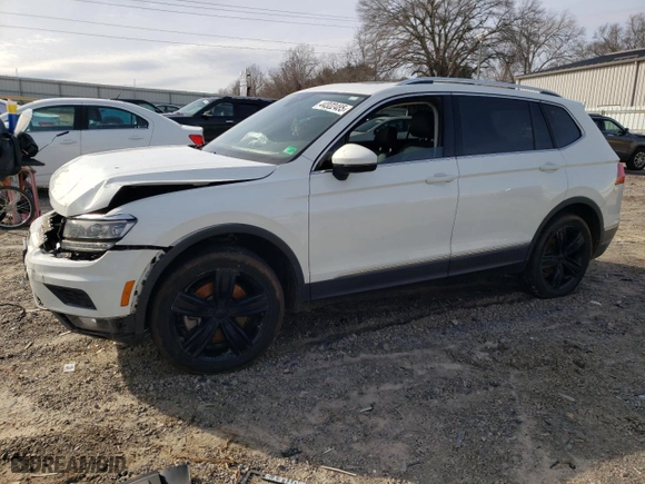2019 Volkswagen Tiguan SEL Premium with VIN 3VV4B7AX8KM008221, listed as a Copart auction lot 44322485 with 98,448 mi miles and Salvage Title. Bid and sale history available at carsss.com. Image 1.