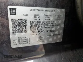 2018 GMC Yukon SLE with VIN 1GKS2AKC1JR336824, listed as a Copart auction lot 75837734 with 133,563 mi miles and Salvage Title. Bid and sale history available at carsss.com. Image 13.
