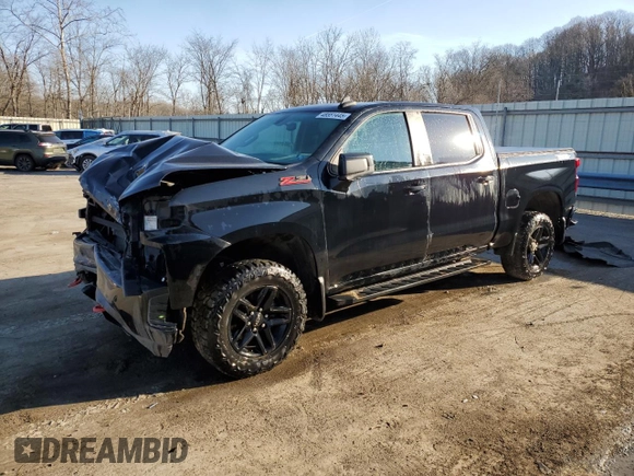 2021 Chevrolet Silverado 1500 LT Trail Boss with VIN 3GCPYFED2MG357364, listed as a Copart auction lot 48551445 with 87,235 mi miles and Salvage Title. Bid and sale history available at DreamBid. Image 1.