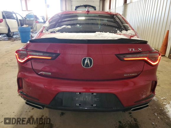 2021 Acura TLX w/A-Spec Package with VIN 19UUB6F59MA006480, listed as a Copart auction lot 86082704 with 59,683 mi miles and Salvage Title. Bid and sale history available at carsss.com. Image 6.
