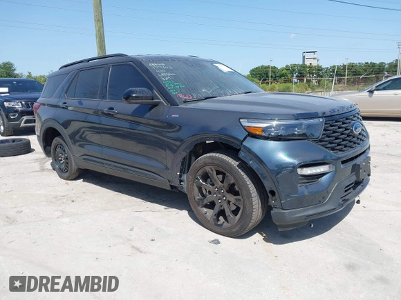 2023 Ford Explorer ST-Line with VIN 1FMSK7KH7PGB53387, listed as a IAAI auction lot 42279577 with 24,905 mi miles and . Bid and sale history available at DreamBid. Image 1.