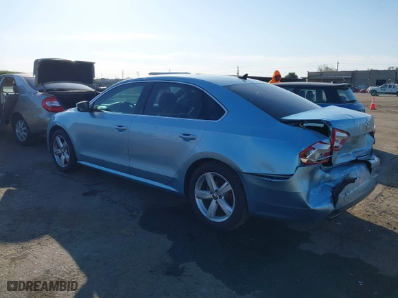 2013 Volkswagen Passat SE with VIN 1VWBP7A3XDC013233, listed as a IAAI auction lot 41771761 with 109,397 mi miles. Bid and sale history available at carsss.com. Image 3.