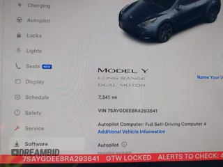 2024 Tesla Model Y Long Range with VIN 7SAYGDEE8RA293641, listed as a IAAI auction lot 41891018 with 7,341 mi miles and . Bid and sale history available at DreamBid. Image 16.