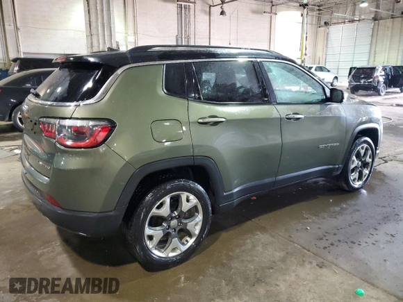 2018 Jeep Compass Limited with VIN 3C4NJDCB8JT418740, listed as a Copart auction lot 52422155 with 184,940 mi miles and Clean Title. Bid and sale history available at DreamBid. Image 3.