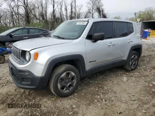 2016 Jeep Renegade Sport with VIN ZACCJBAT9GPD25247, listed as a Copart auction lot 51651665 with 105,881 mi miles and Clean Title. Bid and sale history available at carsss.com. Image 1.