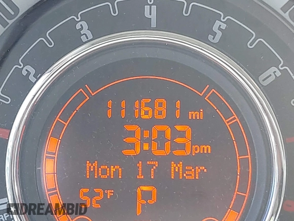 2012 FIAT 500 Pop with VIN 3C3CFFAR1CT280485, listed as a IAAI auction lot 41819314 with 111,681 mi miles. Bid and sale history available at carsss.com. Image 12.