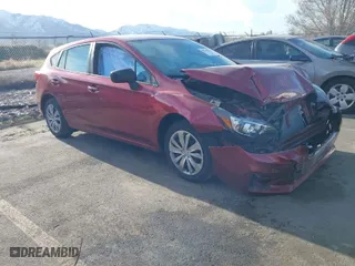 2019 Subaru Impreza with VIN 4S3GTAA63K1721568, listed as a IAAI auction lot 41896632 with 18,744 mi miles. Bid and sale history available at carsss.com. Image 1.