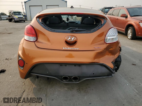 2016 Hyundai Veloster Turbo with VIN KMHTC6AEXGU262656, listed as a Copart auction lot 64466964 with 111,545 mi miles and Salvage Title. Bid and sale history available at carsss.com. Image 6.