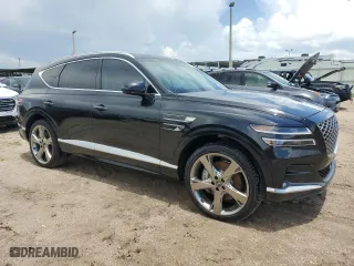 2024 Genesis GV80 with VIN KMUHCESC2RU156879, listed as a Copart auction lot 67168204 with 7,549 mi miles and Salvage Title. Bid and sale history available at carsss.com. Image 4.