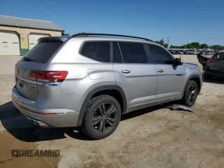 2021 Volkswagen Atlas SE with VIN 1V2RR2CA9MC524540, listed as a Copart auction lot 57442625 with 94,820 mi miles and Salvage title. Bid and sale history available at DreamBid. Image 3.