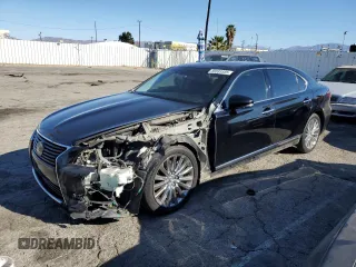 2013 Lexus LS 460 L with VIN JTHGL1EF9D5049696, listed as a Copart auction lot 88889585 with 106,136 mi miles and Salvage Title. Bid and sale history available at carsss.com. Image 1.