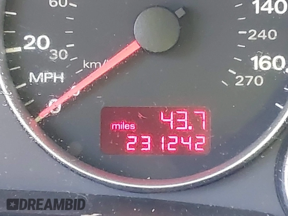 2008 Audi A4 2.0T with VIN WAUDF78EX8A022339, listed as a IAAI auction lot 41644742 with 231,242 mi miles. Bid and sale history available at carsss.com. Image 15.