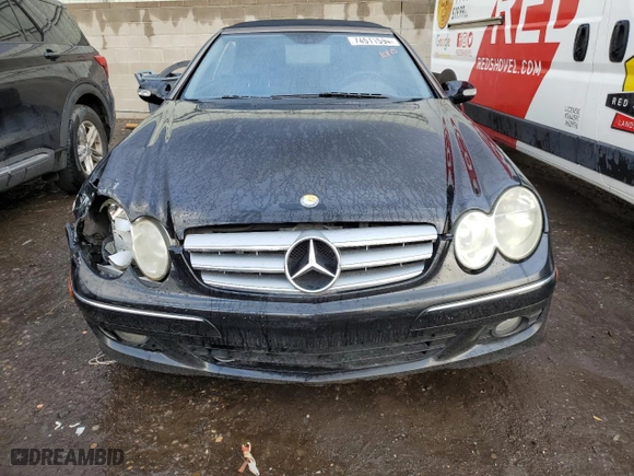 2007 Mercedes-Benz CLK-Class 3.5L with VIN WDBTK56F97T074525, listed as a Copart auction lot 74511594 with 125,279 mi miles and Salvage Title. Bid and sale history available at carsss.com. Image 5.