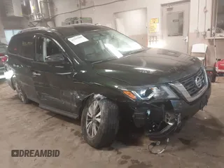 2020 Nissan Pathfinder SL with VIN 5N1DR2CN7LC591114, listed as a IAAI auction lot 41357809 with 118,272 mi miles. Bid and sale history available at carsss.com. Image 1.