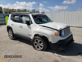 2016 Jeep Renegade Limited with VIN ZACCJBDT7GPC71488, listed as a Copart auction lot 54675825 with 147,737 mi miles and Salvage title. Bid and sale history available at DreamBid. Image 4.