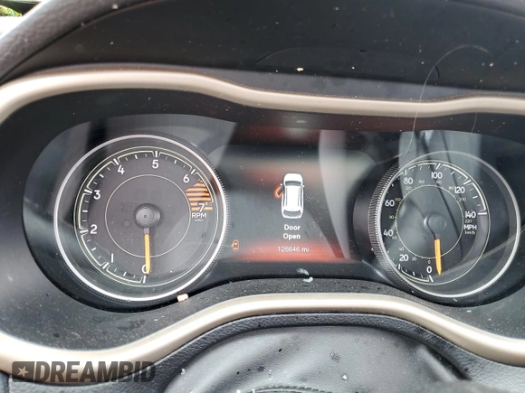 2016 Jeep Cherokee Limited with VIN 1C4PJMDB4GW170559, listed as a Copart auction lot 57398955 with 126,646 mi miles and Salvage title. Bid and sale history available at DreamBid. Image 9.