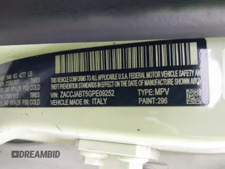 2016 Jeep Renegade Latitude z VIN ZACCJABT5GPE09252, wystawiony jako IAAI lot #42088487 z przebiegiem 45 161 mil mil oraz . Historia ofert i sprzedaży dostępna na DreamBid. Obrazek 9.