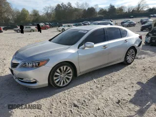 2014 Acura RLX Tech Pkg with VIN JH4KC1F5XEC004487, listed as a Copart auction lot 80317654 with 152,715 mi miles and Salvage Title. Bid and sale history available at carsss.com. Image 1.