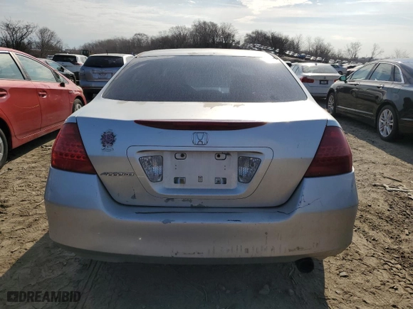 2006 Honda Accord Sdn LX with VIN 1HGCM564X6A070019, listed as a Copart auction lot 47924845 with 258,326 mi miles and Clean Title. Bid and sale history available at carsss.com. Image 6.