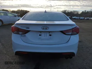 2014 Hyundai Elantra Coupe with VIN KMHDH6AH0EU028586, listed as a Copart auction lot 86395934 with 110,738 mi miles and Salvage Title. Bid and sale history available at carsss.com. Image 6.