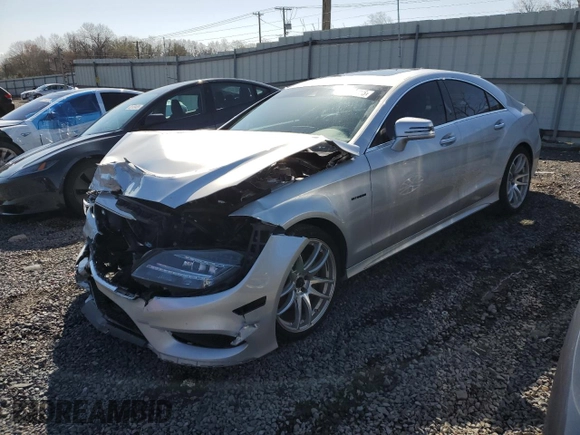 2015 Mercedes-Benz CLS-Class CLS 400 with VIN WDDLJ6HB9FA148000, listed as a Copart auction lot 52300255 with 98,709 mi miles and Salvage Title. Bid and sale history available at carsss.com. Image 1.