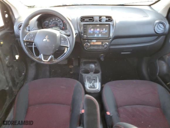 2024 Mitsubishi Mirage Black Edition with VIN ML32AWHJ7RH004957, listed as a Copart auction lot 84560744 with 20819 miles and Salvage Title. Bid and sale history available at carsss.com. Image 8.