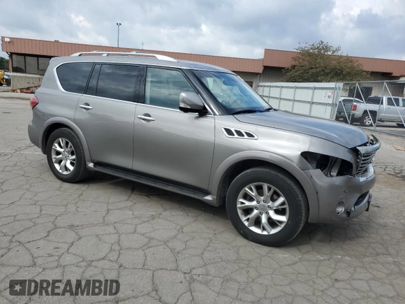 2013 Infiniti QX56 with VIN JN8AZ2NE4D9041702, listed as a Copart auction lot 73759374 with 127,514 mi miles and Salvage Title. Bid and sale history available at carsss.com. Image 4.