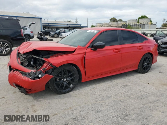 2023 Honda Civic Sport with VIN 2HGFE2F51PH545299, listed as a Copart auction lot 57341085 with 7,339 mi miles and Salvage title. Bid and sale history available at DreamBid. Image 1.