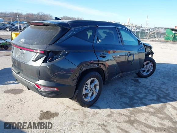 2022 Hyundai Tucson SEL with VIN 5NMJB3AEXNH108398, listed as a IAAI auction lot 41686201 with 46,670 mi miles. Bid and sale history available at carsss.com. Image 4.