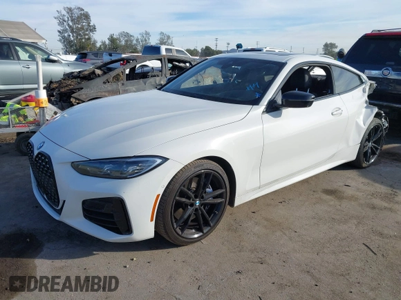 2021 BMW 4 Series M440i xDrive with VIN WBA13AR09MCF64044, listed as a IAAI auction lot 41391508 with 29,007 mi miles and . Bid and sale history available at DreamBid. Image 17.