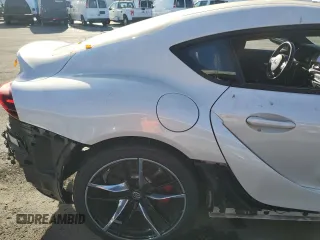 2021 Toyota GR Supra 3.0 with VIN WZ1DB0C05MW039727, listed as a Copart auction lot 80331204 with 30,296 mi miles and Salvage Title. Bid and sale history available at carsss.com. Image 10.